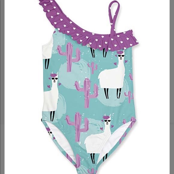 girls llama swimsuit
